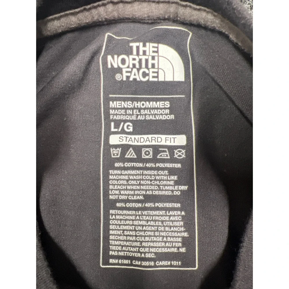 The North Face Large Charcoal Grey Poppy Flower Graphic T-Shirt Standard Fit